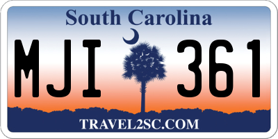 SC license plate MJI361