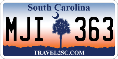 SC license plate MJI363