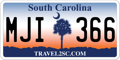 SC license plate MJI366