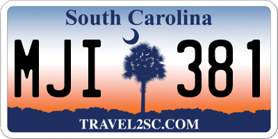 SC license plate MJI381