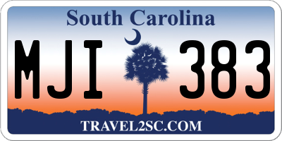 SC license plate MJI383