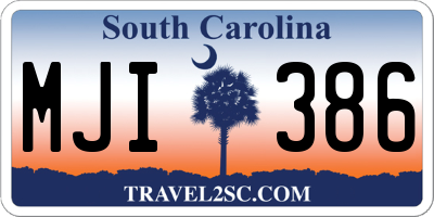 SC license plate MJI386