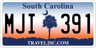 SC license plate MJI391