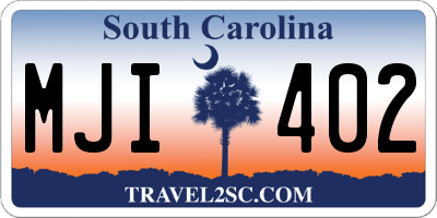 SC license plate MJI402