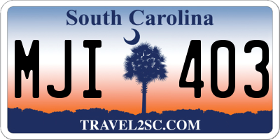 SC license plate MJI403