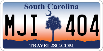 SC license plate MJI404
