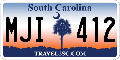 SC license plate MJI412