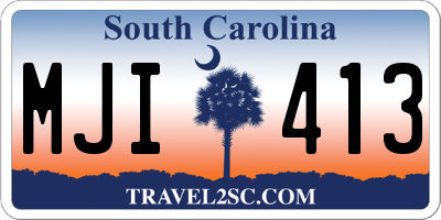SC license plate MJI413