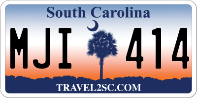 SC license plate MJI414