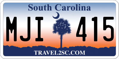 SC license plate MJI415