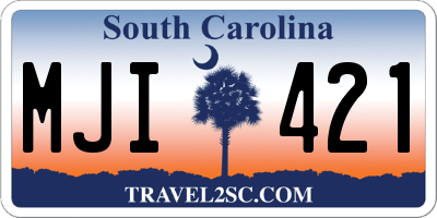 SC license plate MJI421