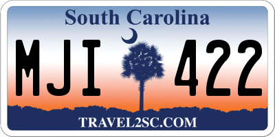 SC license plate MJI422