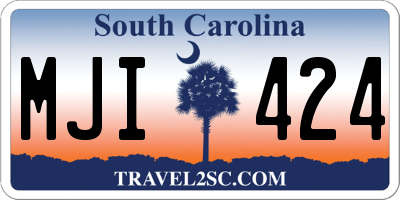 SC license plate MJI424