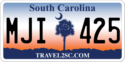 SC license plate MJI425