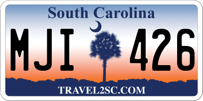 SC license plate MJI426