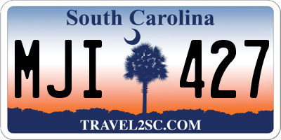 SC license plate MJI427
