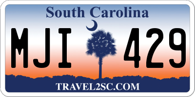 SC license plate MJI429