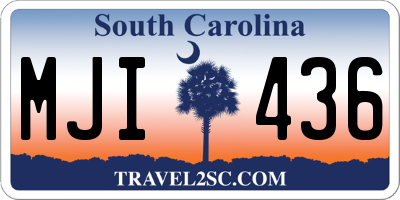 SC license plate MJI436