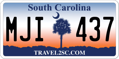 SC license plate MJI437