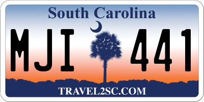 SC license plate MJI441