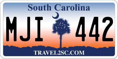 SC license plate MJI442