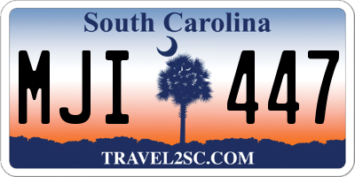SC license plate MJI447
