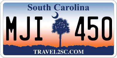 SC license plate MJI450