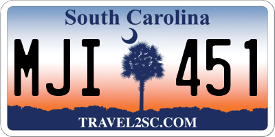 SC license plate MJI451