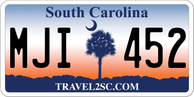 SC license plate MJI452