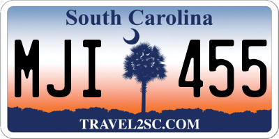 SC license plate MJI455