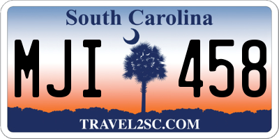 SC license plate MJI458