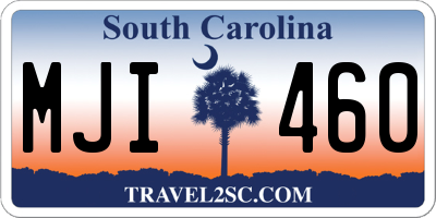 SC license plate MJI460