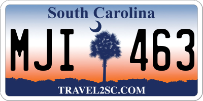 SC license plate MJI463