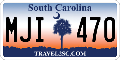 SC license plate MJI470