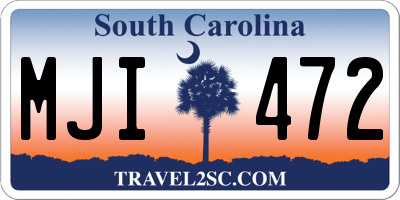 SC license plate MJI472