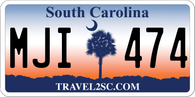 SC license plate MJI474
