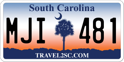 SC license plate MJI481