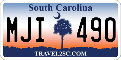SC license plate MJI490