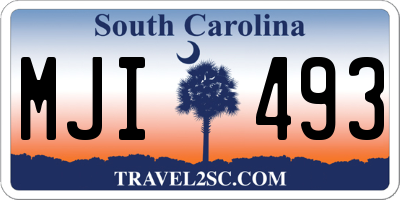 SC license plate MJI493
