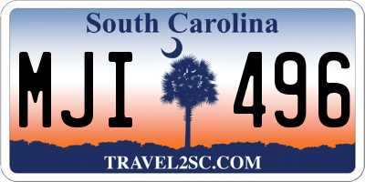 SC license plate MJI496