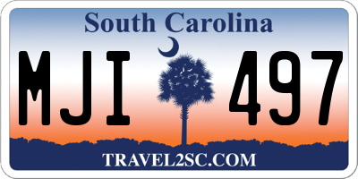 SC license plate MJI497