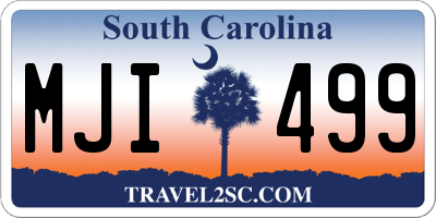 SC license plate MJI499