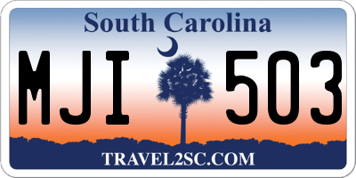 SC license plate MJI503