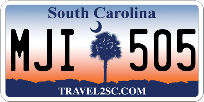 SC license plate MJI505
