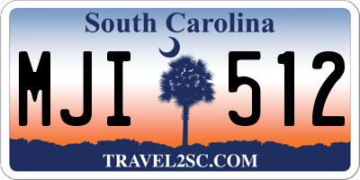 SC license plate MJI512