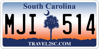 SC license plate MJI514