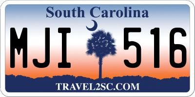 SC license plate MJI516