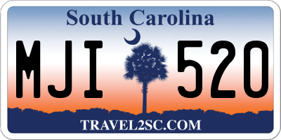 SC license plate MJI520