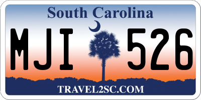 SC license plate MJI526