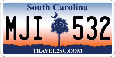 SC license plate MJI532